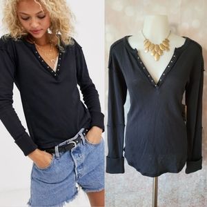 🎉HostPick🎉Free People Military Mix Henley